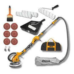 INGCO - Combo lijadora de pared y techo + Kit de acabado fino Truper