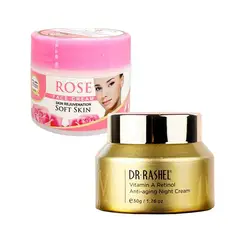 NEVADA NATURAL PRODUCTS - Crema facial extracto de Rosa +Crema de Vitamina A y Retinol