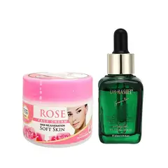 NEVADA NATURAL PRODUCTS - Crema facial extracto de Rosa + Serum Suavizante de Té Verde