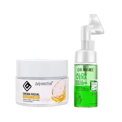 GENERICO - Crema Facial Extracto de Arroz + Limpiador Facial Aloe Vera