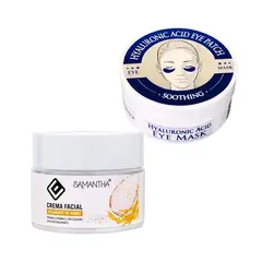GENERICO - Crema Facial Extracto de Arroz + Parches de Ojos AH