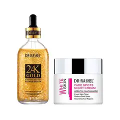 GENERICO - Suero Facial Antiarrugas 24k Oro + Crema Blanqueador de Noche