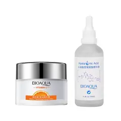 BIOAQUA - Crema Facial Hidratante Vitamina C + Serum Ácido Hialurónico