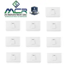 GENERICO - INTERRUPTOR SIMPLE BLANCO 1 POLO PACK 10 UND