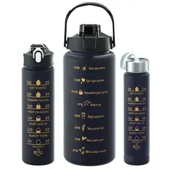 GENERICO - Tomatodo deportivo motivacional trio de 2L900ml300ml stickers