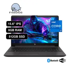 HP - LAPTOP 15.6” HD CORE i7-1255U 8GB RAM 512GB SSD FREEDOS 250 G9 (7C6J6LA#ABM)