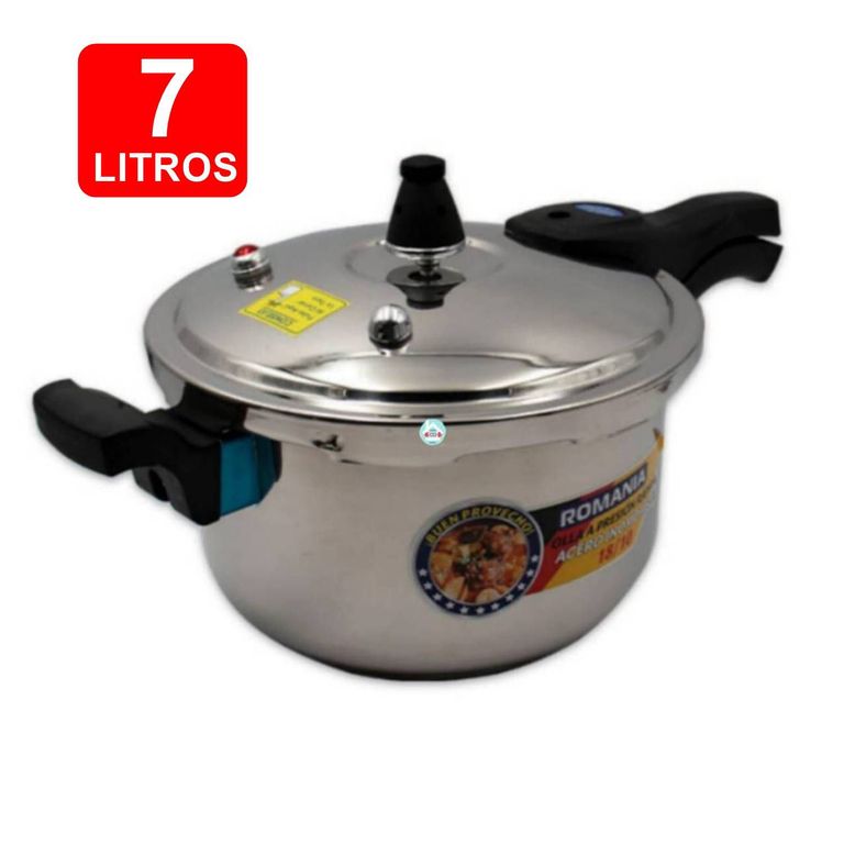 Olla a Presión de 7 Litros ROMANIA Acero Inoxidable