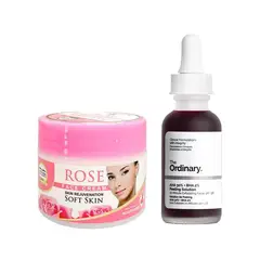 NEVADA NATURAL PRODUCTS - Crema facial extracto de Rosa + Serum AHA 30%+BHA 2% Peeling