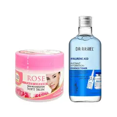 NEVADA NATURAL PRODUCTS - Crema facial extracto de Rosa + Tonico de Ácido Hialurónico