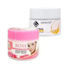 NEVADA NATURAL PRODUCTS - Crema facial extracto de Rosa + Crema Facial Extracto de Arroz