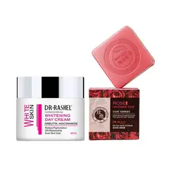 GENERICO - Crema Facial Blanqueador de Dia + Jabón Natural Rosas Antiacne