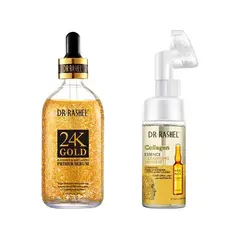 GENERICO - Suero Facial Antiarrugas 24k Oro + Limpiador Facial Colágeno