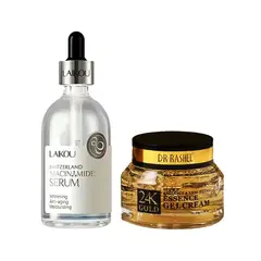 GENERICO - Serum Facial Niacinamida Antiacne + Crema Gel Antiedad 24k