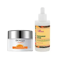 BIOAQUA - Crema Facial Hidratante Vitamina C + Serum de Niacinamide