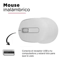 GENERICO - Mouse inalámbrico Bluetooth 2,4 GHz Blanco