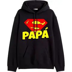 GENERICO - Polera Con Capucha Modelo Super Papa