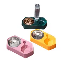 GENERICO - DISPENSADOR DE AGUA Y COMIDA PARA MASCOTAS - NARANJA