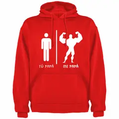 GENERICO - Polera Con Capucha Modelo Tu Papa Y Mi Papa