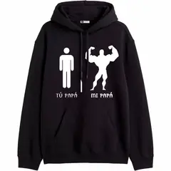 GENERICO - Polera Con Capucha Modelo Tu Papa Y Mi Papa