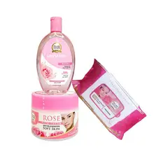 NEVADA NATURAL PRODUCTS - Combo De Rosas Toalla Humedas Limpiador y Crema Facial Nevada
