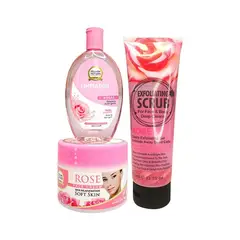 NEVADA NATURAL PRODUCTS - Combo De Rosas Exfoliante Wokali + Limpiador y Crema Facial Nevada