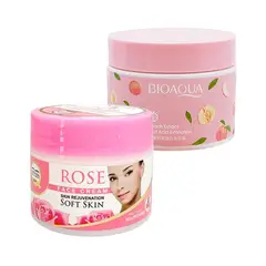 NEVADA NATURAL PRODUCTS - Crema facial extracto de Rosa + Gel Exfoliante de Durazno y AH
