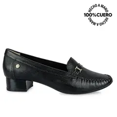 VIALE - Zapato Mocasín Casual DENI-2415 Negro Cuero