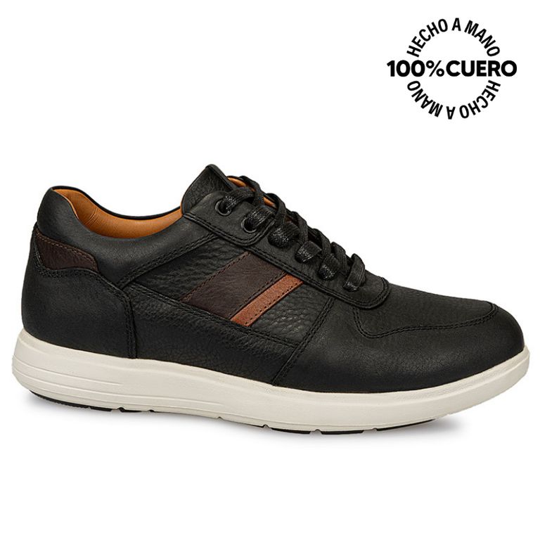 Zapatilla Casual RICARDO-031 Negro Homme Cuero