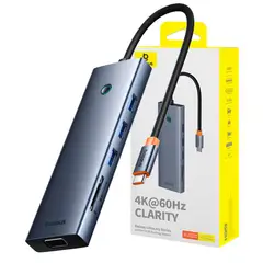 BASEUS - Adaptador Hub BS-OH161 10 puertos Tipo C USB3.0 100w HDMI