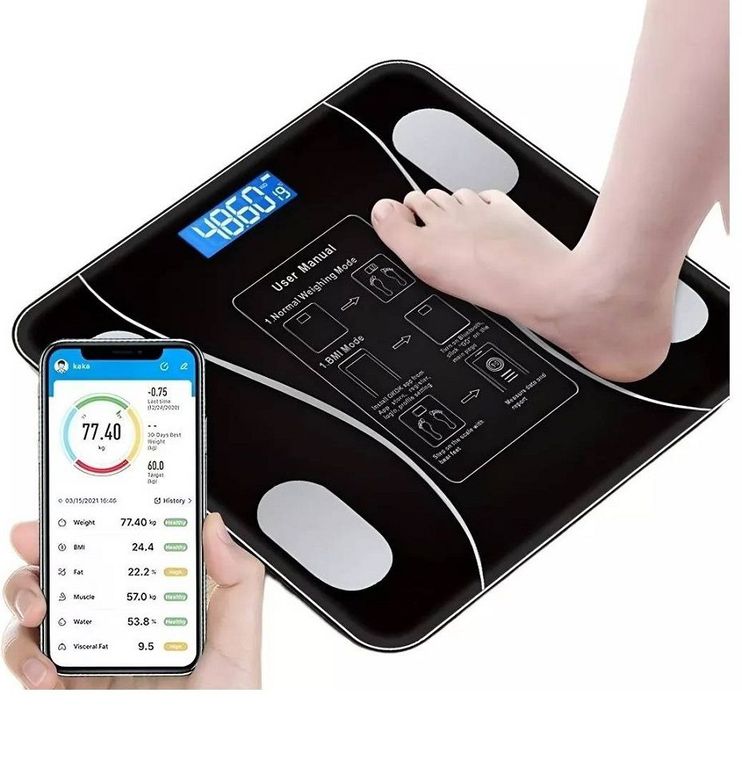 BALANZA INTELIGENTE RECARGABLE BLUETOOTH PESO 180 KG