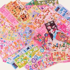 GENERICO - Pack de stickers x 12 de láminas de stickers kawai