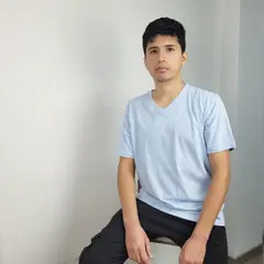 PURPLE LINE - Polo Casual Basico Hombre Cuello V