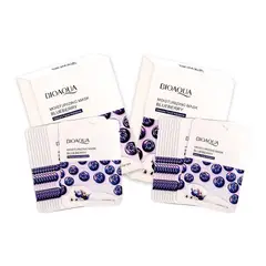 BIOAQUA - Mascarilla Hidratante De Arandanos 10Pcs 25Gr 2 Unidades