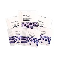 BIOAQUA - Mascarilla Hidratante De Arandanos 10Pcs 25Gr 3 Unidades