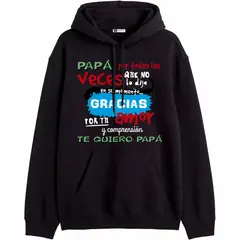GENERICO - Polera Con Capucha Modelo Gracias Papa