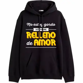 GENERICO - Polera Con Capucha Modelo Papa Relleno De Amor