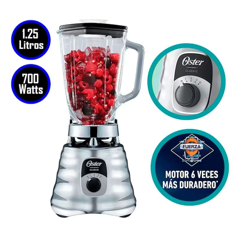 LICUADORA CLASICA DE 3 VELOCIDADES CROMADA BLST4655 053