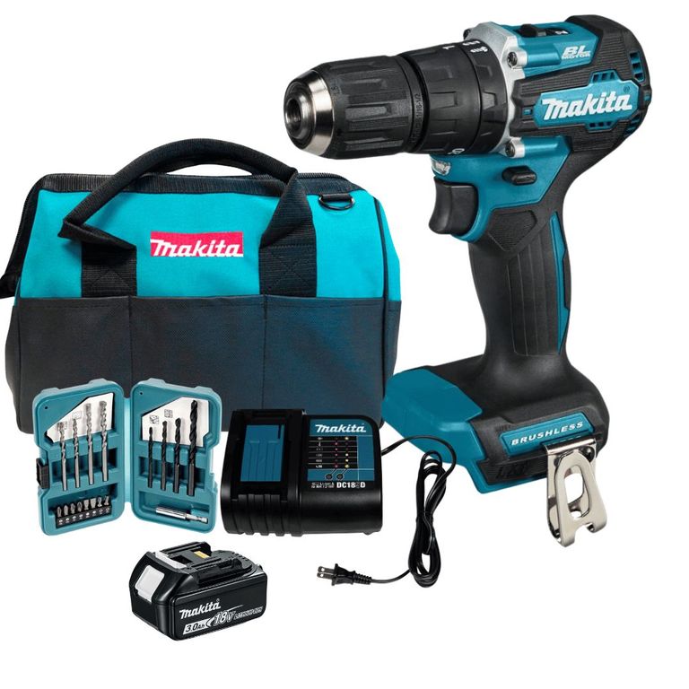 Taladro Percutor 18V 40Nm DHP487Z + 1 bat 3ah + carg