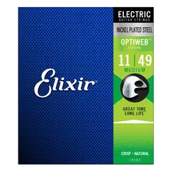 ELIXIR - Cuerdas Calibre 11-49 Guitarra Eléctrica 19102