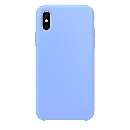 Case Funda de Silicona Para iPhone XR con logo Celeste