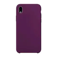 GENERICO - Case Funda de Silicona Para iPhone XR con logo Rojo Vino