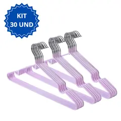 GENERICO - 30 Ganchos Colgadores Para Ropa color Morado