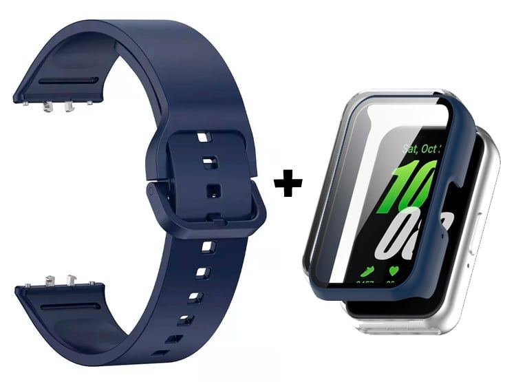 Correa de Silicona + Case Bumper para Samsung Galaxy Fit 3 - Azul