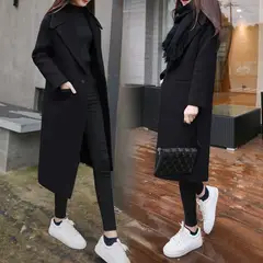 GENERICO - Abrigo Largo de Lana para Mujer Estilo Coreano - Abrigo Caterina