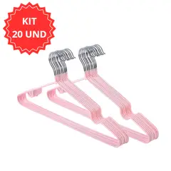 GENERICO - Ganchos Colgadores Para Ropa Color Morado 20 unidades