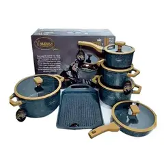 VALESKA - Set De Ollas 11pcs Vl-11ST Roca Volcánica