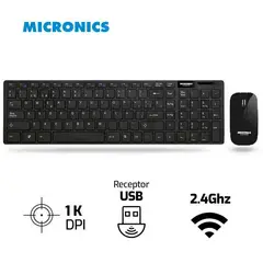 MICRONICS - Combo CAPRICE MIC WT801+ Inalámbrico Teclado + Mouse