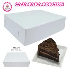 GENERICO - 100 Cajas para Porción de Torta en Repostería
