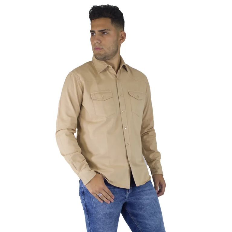 CAMISA PARA HOMBRE -RODRIGO SNAAX - TERROSO MARRON
