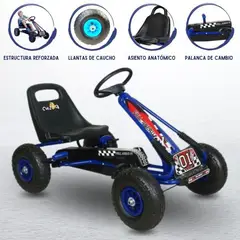 CUZKA - Carro a Pedal GO KART «FULL» Blue
